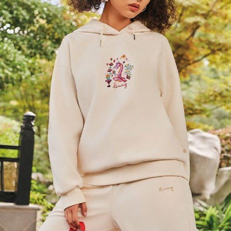 Свитшот Li Ning Rijin Doujin Collection Женский Кремовый AWDU032-5