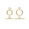 Высококачественная позолоченная 14K застежка-кольцо с перекладиной для изготовления ювелирных изделий, браслетов, ожерелий
