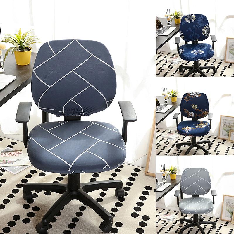 1 комплект Без подлокотников Пылезащитный Эластичный Спандекс Высокоэластичный Чехол для Компьютерного Кресла Съемные Универсальные Накидки для Кресла