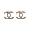 Серьги с текстурой, вырезанные в дизайне Double C, Женские серьги, Золотые, AB-24B-0017