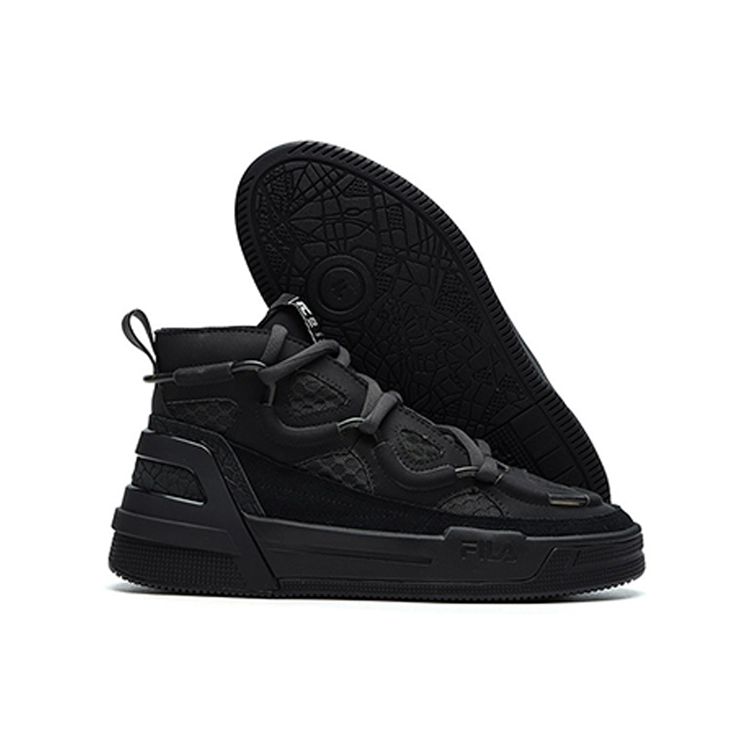 Fila Женские кроссовки Heritage Series из сетки и кожи, средней высоты, в стиле ретро для баскетбола, Lost-Black F12W141201FBU