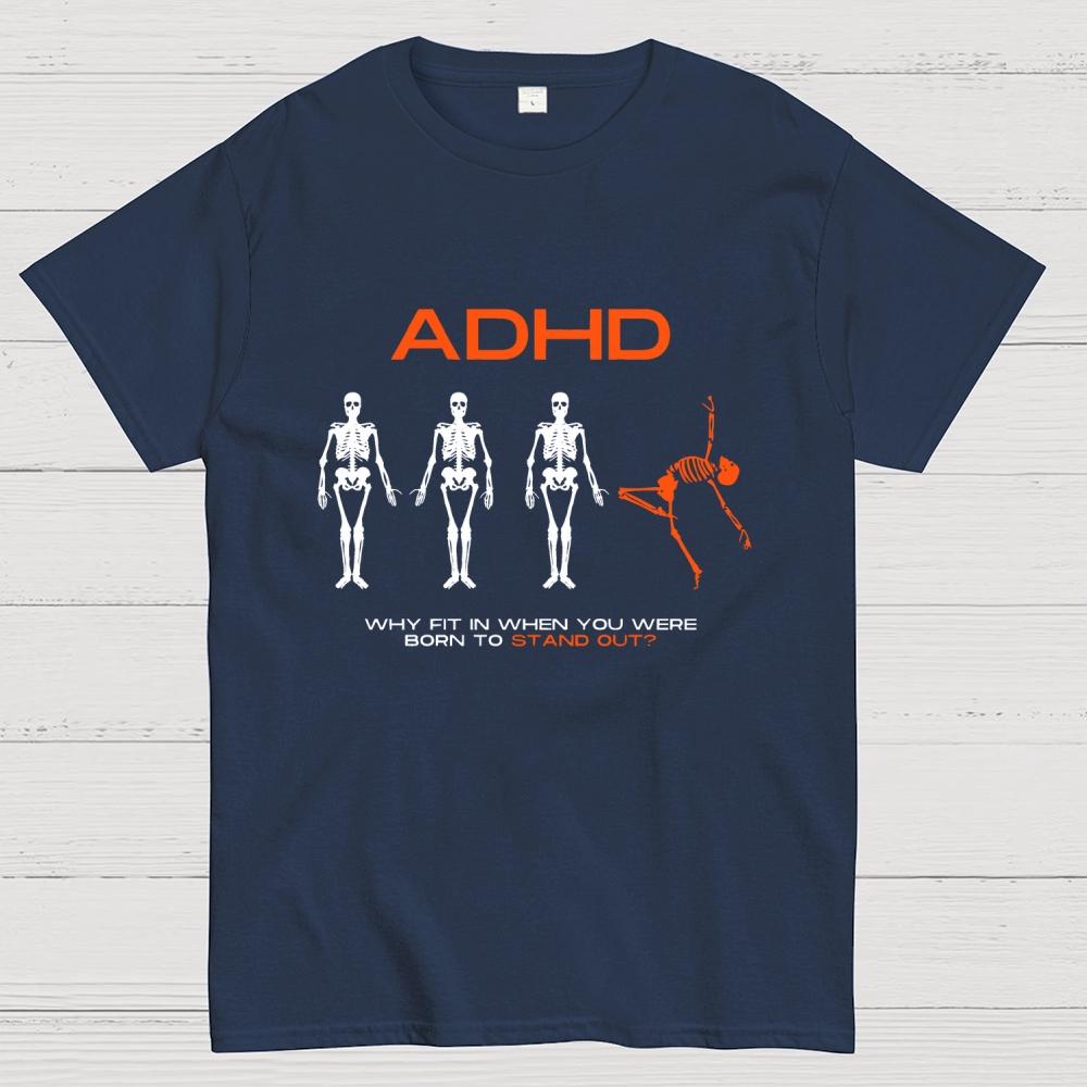 ADHD AWARENESS Unisex 100% Cotton Summer Casual Cool Loose T-Shirt