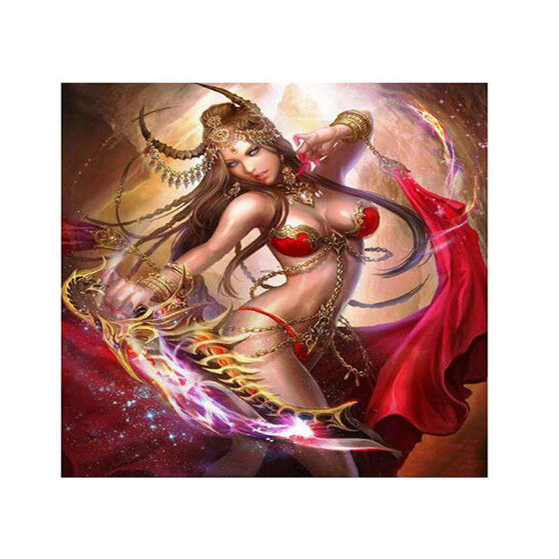 5D DIY Алмазная картина Соблазнительная лиса девушка Алмазная вышивка Набор для вышивки крестом Полный горный хрусталь Мозаика Домашний декор