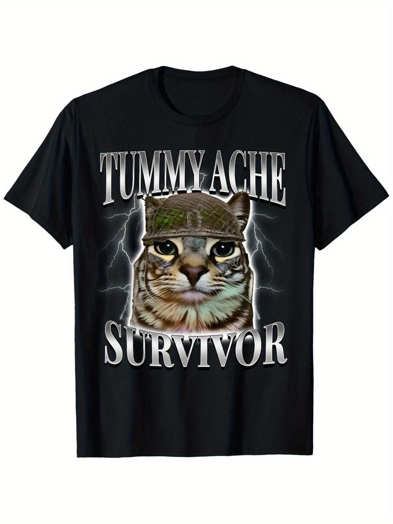Cat Tummy Ache Survivor T-shirt
