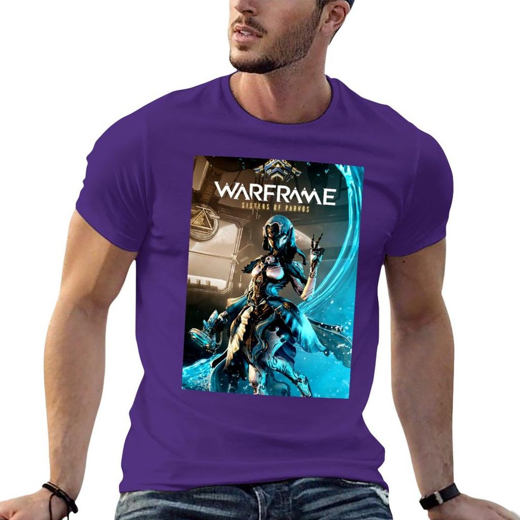 Футболка с логотипом игры Warframe Тяжеловесы Дешевые Вещи Аниме Фигурки Топы Больших Размеров Унисекс Графические Футболки