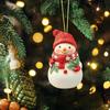 Christmas Ornament Snowman Pendant Acrylic Car Hanging Decoration Winter Xmas Tree Decoration Festive Gift Decor