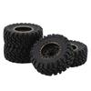 4PCS 1.2in RC Wheel Tires Rubber Brass Rim Superior Traction Enhanced Stability Black for  1/