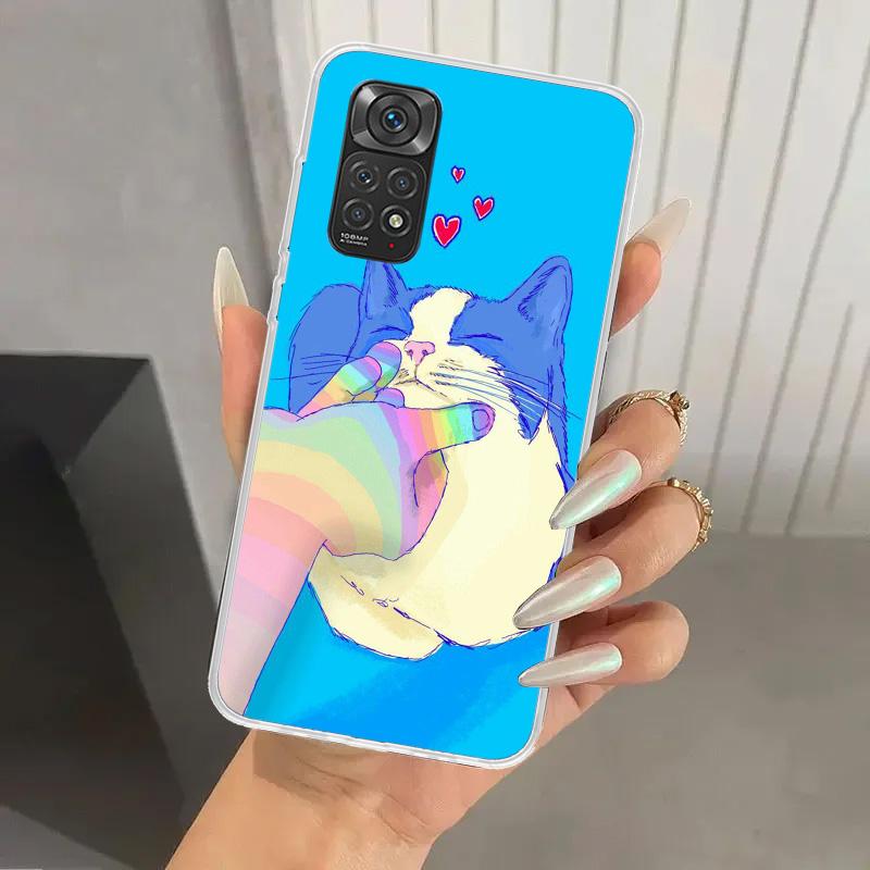 Cat Cute Kitten Cartoon Phone Case for Xiaomi Redmi Note 15 14 14S 13 12S 12 Pro 11S 11 Plus 11T 11E 10S Soft Funda Print Shell