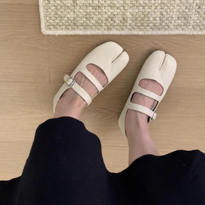 Women Split Toe Flats Tabi Ballerina Shoes Cozy Casual Loafers Moccasins Soft Sole Ballet Flats