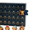 Миниатюрные подвески-животные, 24 дня волшебства с шотландской коровой, Адвент-календарь, Уникальный мини-многоярусный поднос, Рождественские фигурки, Стиль кантри