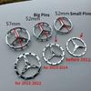 52/58mm ABS Emblem for Mercedes Benz W246 W176 A63 W166 W212 W213 W177 W205 C180 C63 W167 A35 Car Steering Wheel Logo with Pins QU3