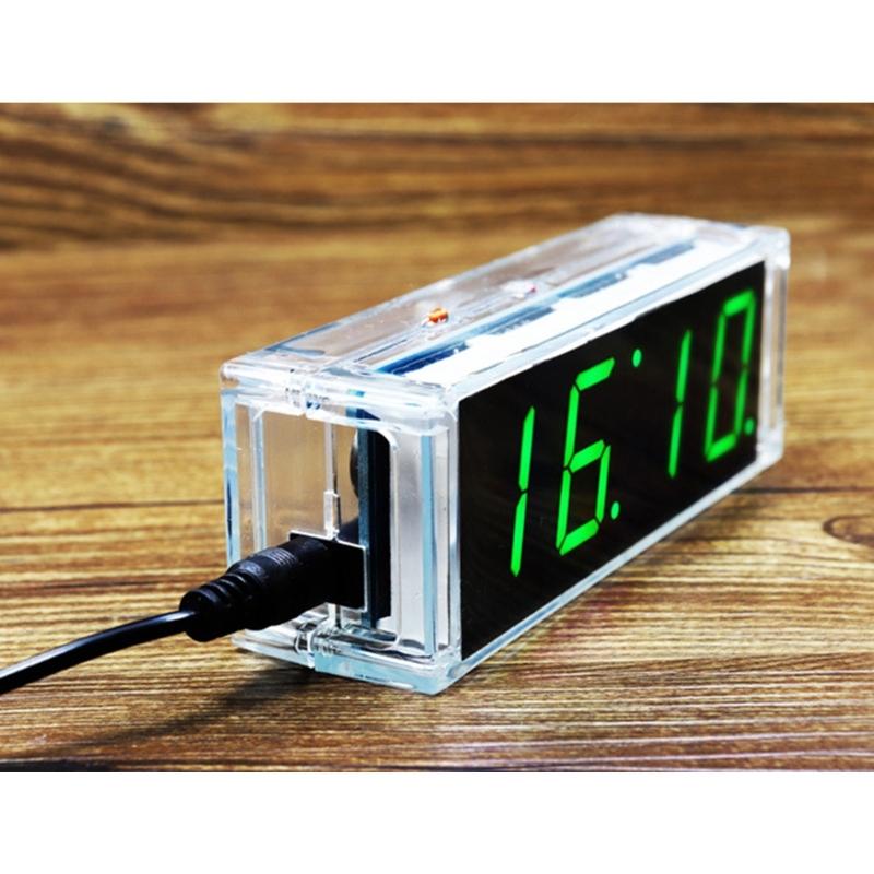 Электронный набор для сборки цифровых часов DIY Цифровая трубка Светодиодные часы Микроконтроллер Обучение пайке Будильник