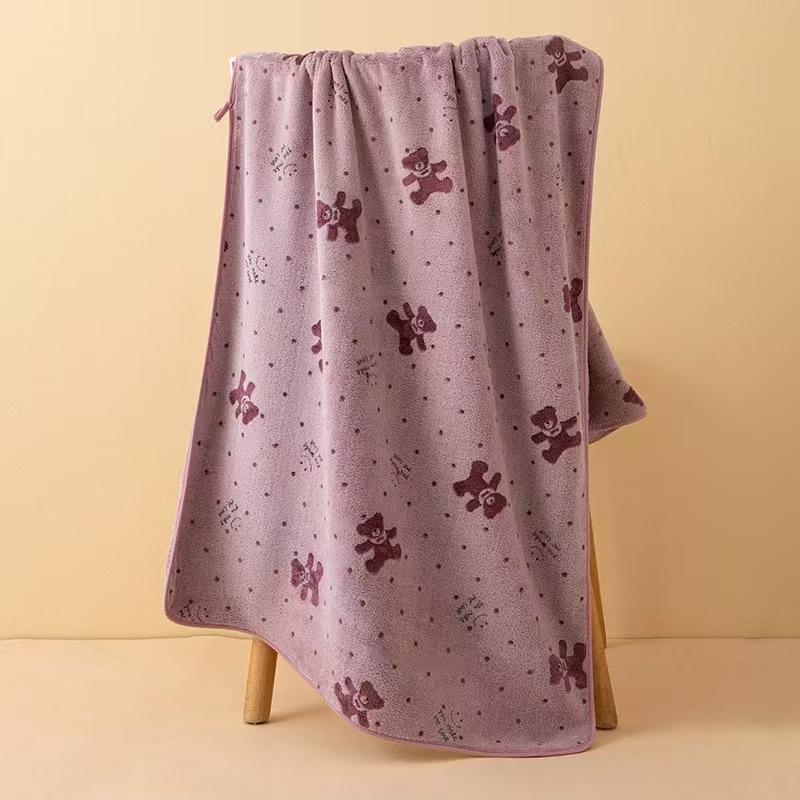 Coral Fleece Mother and Child Set Towel Gift Towel Bath Towel Soft Bath Large Towel