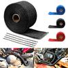 Универсальная термолента для выхлопной трубы мотоцикла, 5 м, тепловая пленка для коллектора, лента из стекловолокна, термозащита из нержавеющей стали