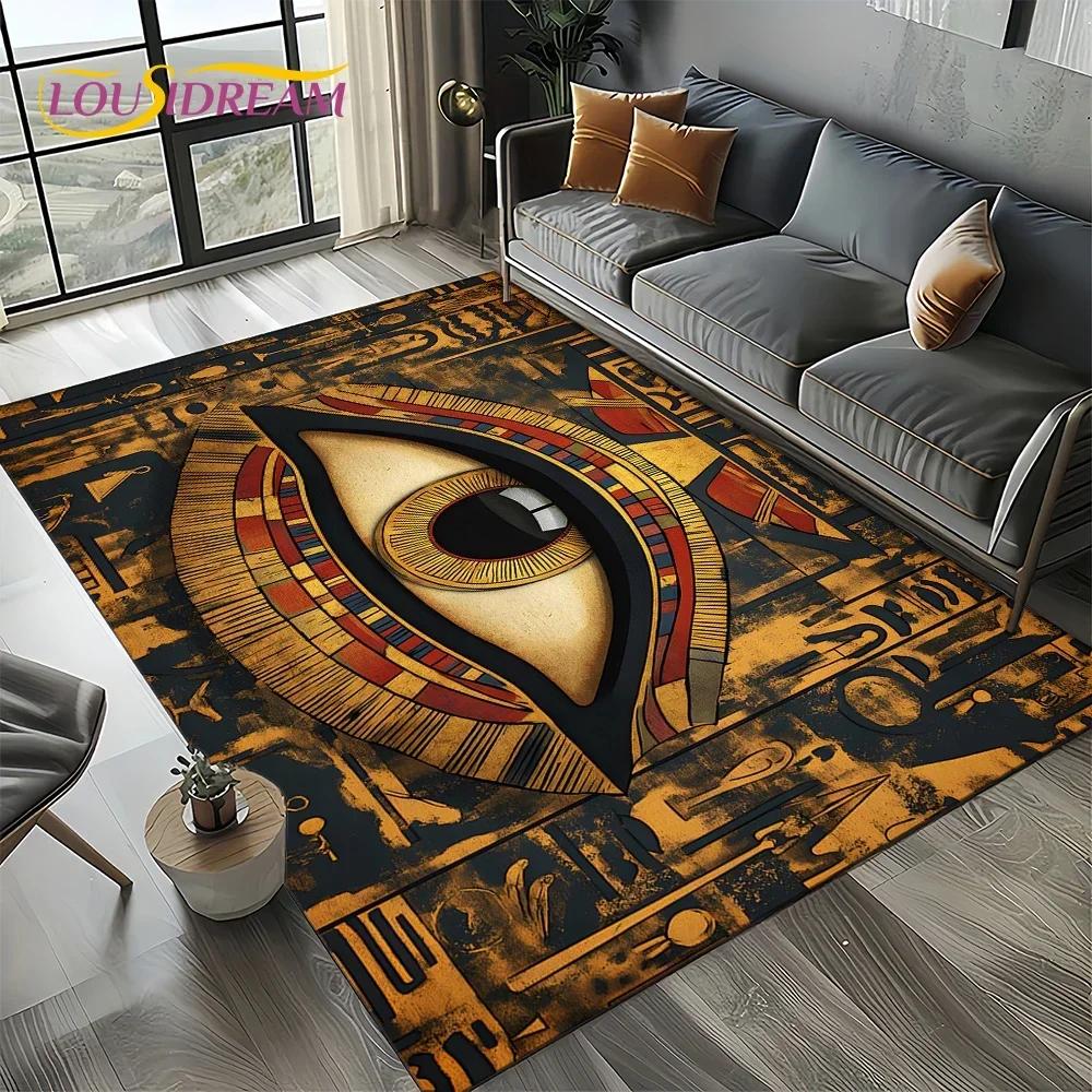 Настенная роспись Древний Египет Иероглифы Мифология Ковер Коврик для Гостиной Спальни Декор Дивана, Нескользящий Коврик для Пола