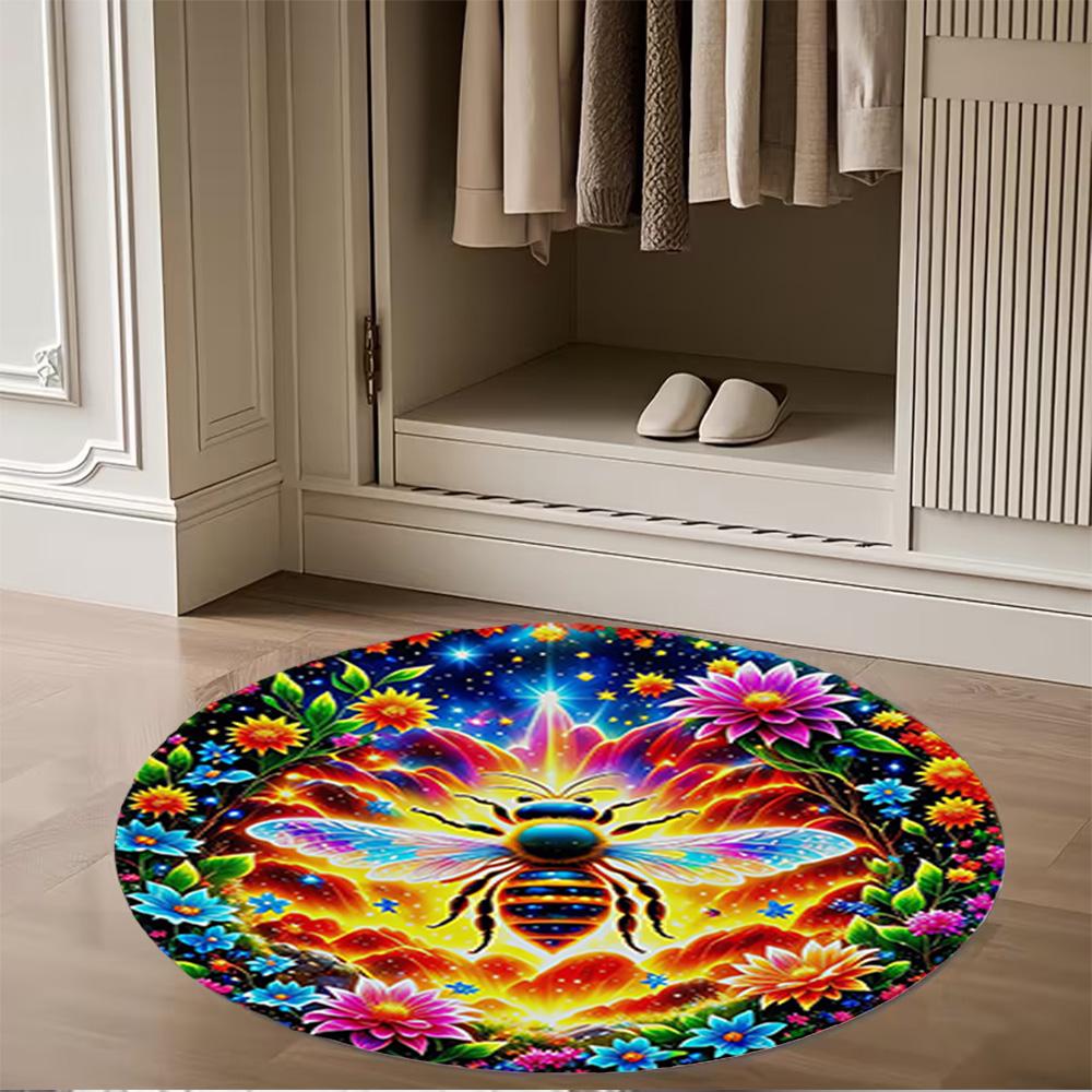 1pc home carpet bee and flowers design for office decor gift living room bedroom non slip carpet