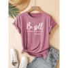 Slogan letter print fashion retro style women's summer casual sporty look,Round-neck short-sleeve top T Shirt