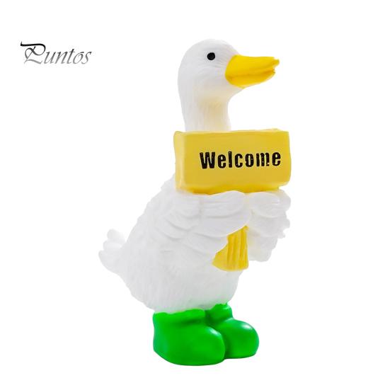 Resin Crafts for Flowerpots Mini Garden Duck Figurine, Cute Farm Dolls, Small Desktop Decorative Ornaments Car Dashboard Figurines, Micro Landscape