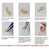 New 18K Copper Gold Plated HipHop Teeth Top&Bottom Grillz Teeth Set With Fixed Wax
