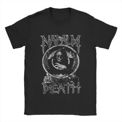 Napalm Death Мужская футболка Группа Смешная футболка Футболки с коротким рукавом и круглым вырезом Чистый хлопок Подарочная одежда
