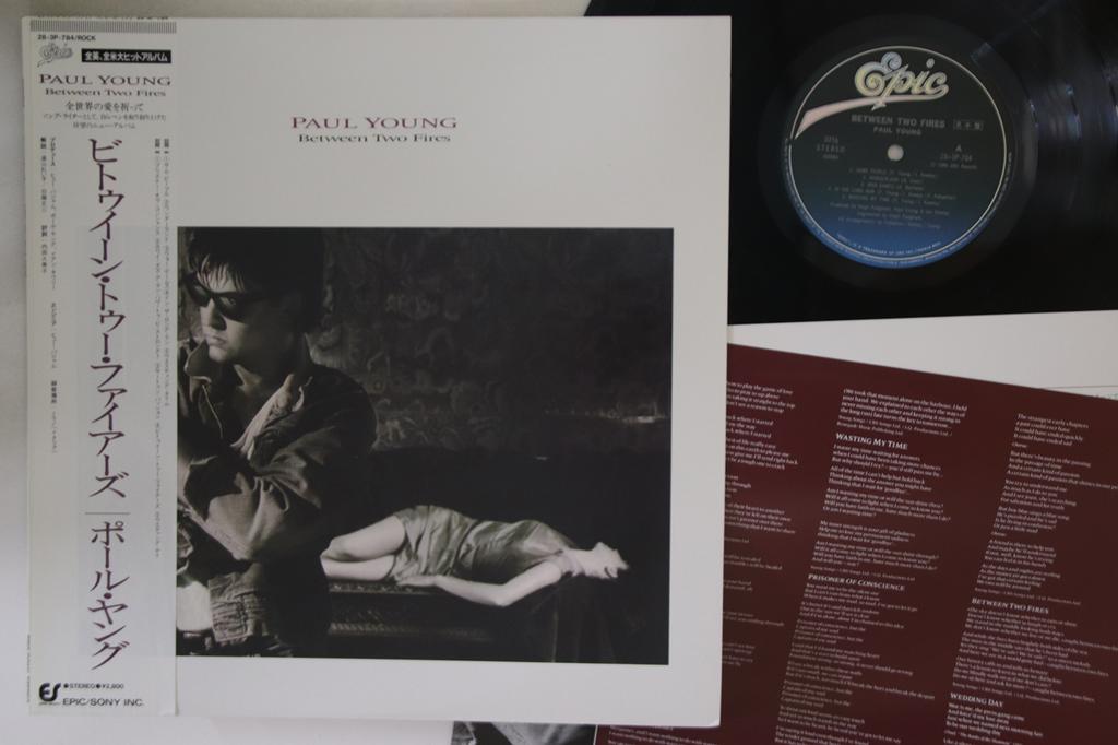 Виниловая пластинка PAUL YOUNG Between Two Fires 283P784PROMO EPIC 1986 Япония Obi Поп Б/у