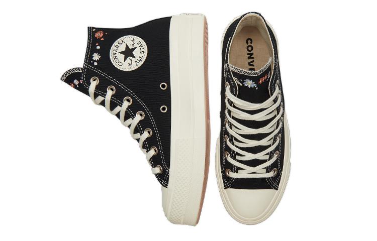 Кеды Chuck Taylor All Star Wmns Converse на платформе High 'Вышитый цветочный - Черный' Женские A01592C