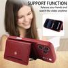 Чехол из искусственной кожи для телефона IPhone 17 16 15 14 13 12 X XS XR 11 E Pro Max Plus Mini Сумка для карт Встроенная подставка и зеркало для макияжа