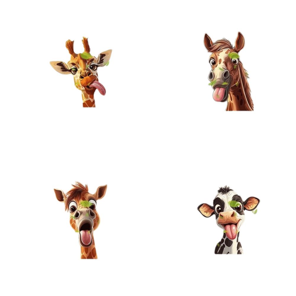 Креативная Забавная Животная Наклейка на Окно Самоклеящаяся Жираф Животное Наклейка Съемная Электростатическая Наклейка на Стекло Домашний Декор