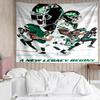 New York Jets logo Tapestry for Bedroom Aesthetic Classroom Tapestries Wall Hanging for Living Room Dorm Office,Ideal Creative Gift