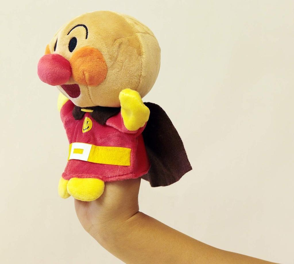 Куклы-марионетки Ёситоку, маленькие (Анпанман + Байкинман) x Набор из 2 штук, Плюшевые игрушки, Двигающиеся куклы, Танцы руками, Кукольные представления, Спектакли, Школьные выступления,