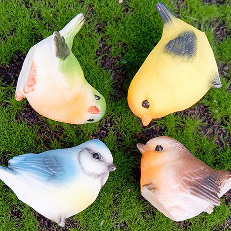 Simulation Wild Birds Animal Toys Cute Mini Parrot Model Figures Miniature Landscape Ornament Household Decoration Gifts
