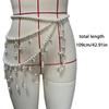 Multilayer Long Imitation Pearls Waist Chain Belt with Tassel Women Elegant Body Chain Accessory for Dresses and Sweater