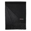 Buyer Pure Cashmere Reversible Available In 6 Solid Large X 100% Scarf, Colors, Men's, Color, Thick, (Black Gray), BYR01-418a