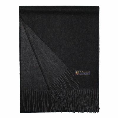 Покупатель Чистый Кашемир Реверсивный Доступен в 6 Однотонных Большой х 100% Шарф, Цвета, Мужской, Цвет, Толстый, (Черный Серый), BYR01-418a