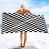 Chessboard Series Seaside Vacation Beach Towel Swimming Bath Towel Microfiber Sports Towel