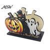 Macaron Color Halloween Decor Wooden Napkin Holder, Cute Pastel Pumpkin Ghost Black Cat Tabletop Tissue Dispenser, Waterproof Party Table Decorative