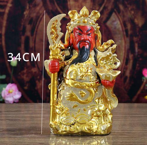 1 шт. Керамическая статуэтка, украшения Гуань Гун в китайском стиле, отпугивающие злых духов, домашнее жертвоприношение, гарантирующее безопасность