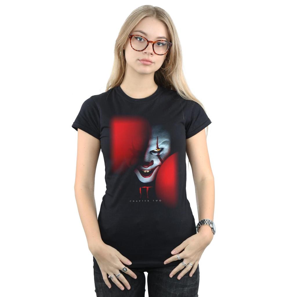 It Chapter 2 Womens/Ladies Pennywise Behind The Balloons Cotton T-Shirt