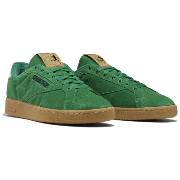 Reebok Кроссовки Club C Grounds Comfort, универсальные, низкие, для скейтбординга, унисекс, зелено-коричневые GV6953