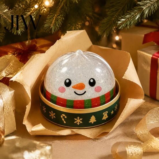 Рождественский Булочка Сквиш-Игрушка с Пароваркой, Мягкая Сенсорная Фиджет-Игрушка, Милые Изысканные Подарочные Наборы, Медленно Поднимающийся ТПР с Блестками, Настольный