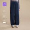 Little Naive Girls' Fleece-Lined Side-Stripe Straight Leg Casual Pants