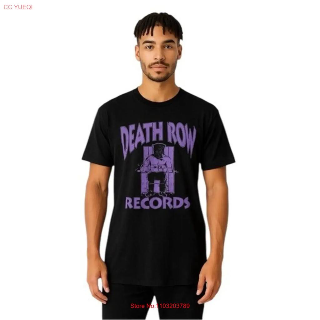 Черная и фиолетовая футболка с круглым вырезом Death Row Records, размер M, винтажная дизайнерская одежда, мягкая, удобная