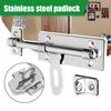 Stainless Steel Hardware Door Lock Barrel Bolt Latch Padlock Clasp Set of 4 Inch Lock Latch For Locking Door Window Panel Drawer Cupboard