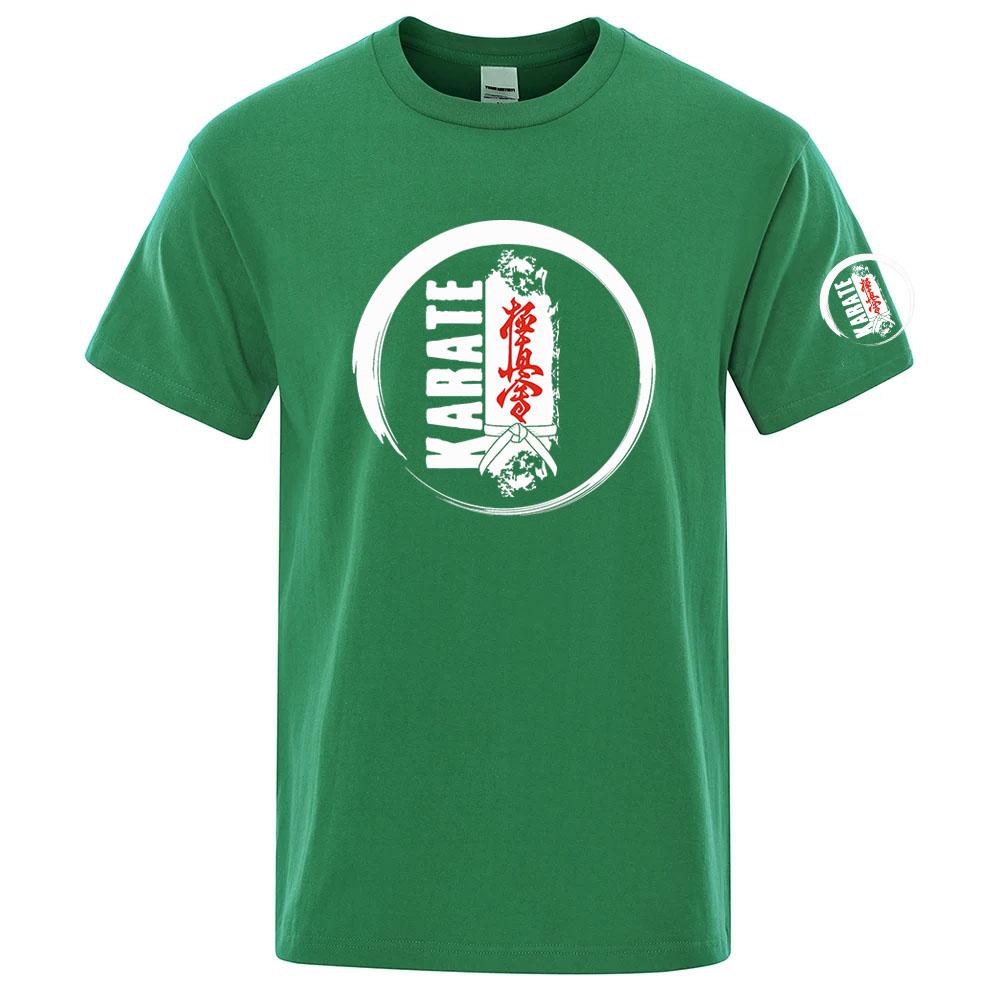 2026 Kyokushin Karate Print Summer Unisexs New Brand Cotton High Quality Ordinary Short Sleeve Tshirt Solid Color Casual Tops