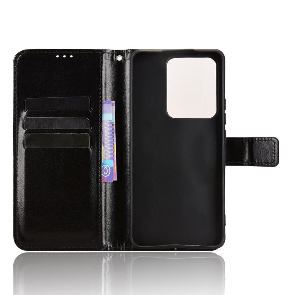 Для Realme 15 5G/Realme 15 Pro 5G Чехол из ПУ кожи с ремешком Текстура "Crazy Horse" Чехол-кошелек для телефона