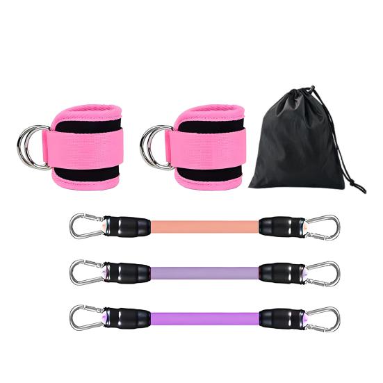 Фитнес ремешок на лодыжку с 3 эспандерами для тренировки ягодиц, тренировки ног, махов назад, ягодиц, отводящих мышц бедра, упражнений для тела, эспандеры для лодыжек с манжетами