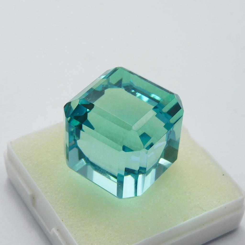 Real CERTIFIED Blue Cube Cut Sapphire 103.25 Ct Lab-Created Loose Gemstone M-1019-Ra