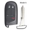KEYECU GQ4-54T 433MHz 4A Chip For Jeep Cherokee 2014 2015 2016 2017 2018 2019 2020 Durango Chrysler 4/5 Buttons Car Remote Key