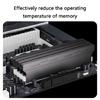 Охлаждающий радиатор для памяти DDR5 DDR4 DDR3 Рассеивание тепла Легкий алюминиевый Охлаждающая прокладка 140x35x9мм