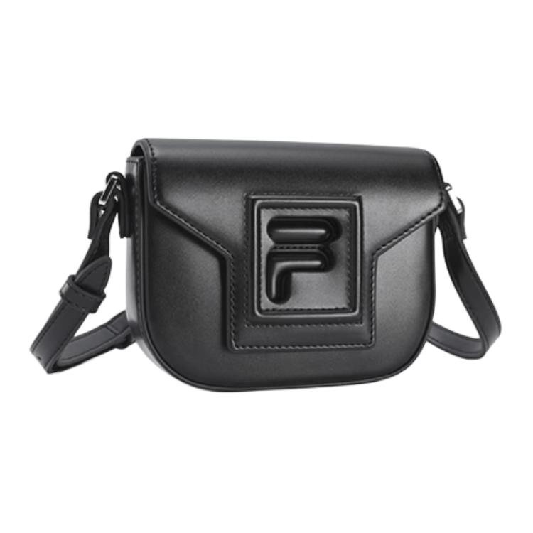 FILA Solid Color Flap Adjustable Shoulder Strap Mini Crossbody Bag Women bags Black F13W519161FBK